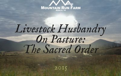 Sacred Order: Livestock Husbandry on Pasture (Presentation)